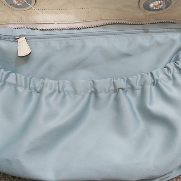 Coach - Yellow Leather & Canvas Diaper/Tote Bag - Picture 4 of 11